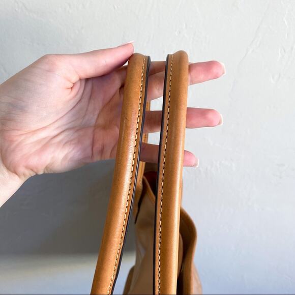 Dooney & Bourke Florentine Kristen Fawn Camel Tan Leather Tote Bag - Picture 7 of 7